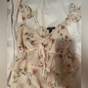 Floral white top